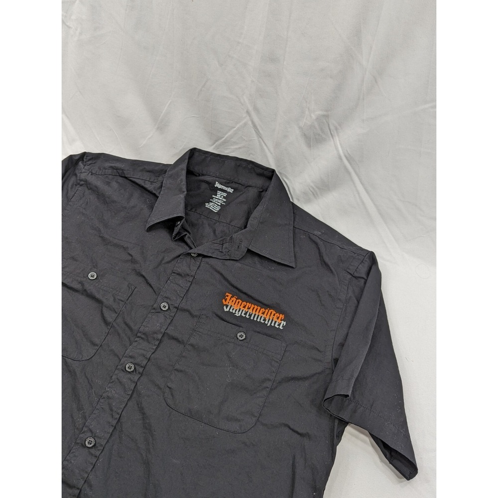 Jagermeister Jagermeister‎ Black Polo Shirt Bar Mechanic Garage Shop Orange XL